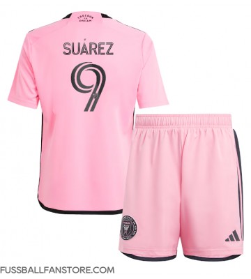 Inter Miami Luis Suarez #9 Replik Heimtrikot Kinder 2024-25 Kurzarm (+ Kurze Hosen)